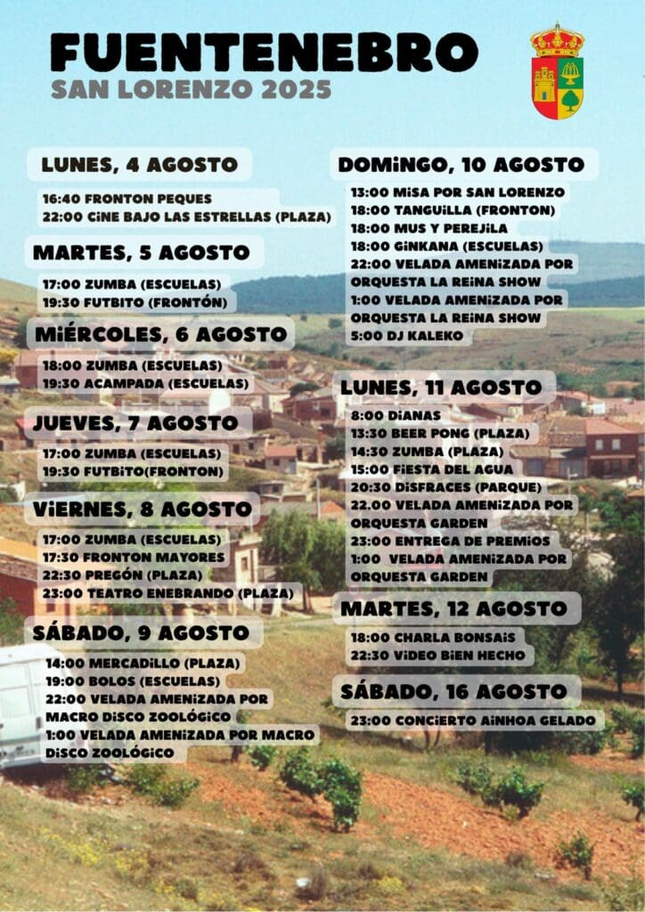 ¡Llegan las Fiestas de San Lorenzo 2025 a Fuentenebro!